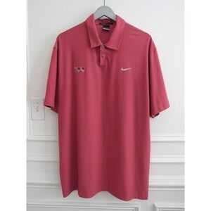 Nike Men's Tiger Woods Collection Polo Shirt Dri-Fit‎ Red Short Sleeve Size XL